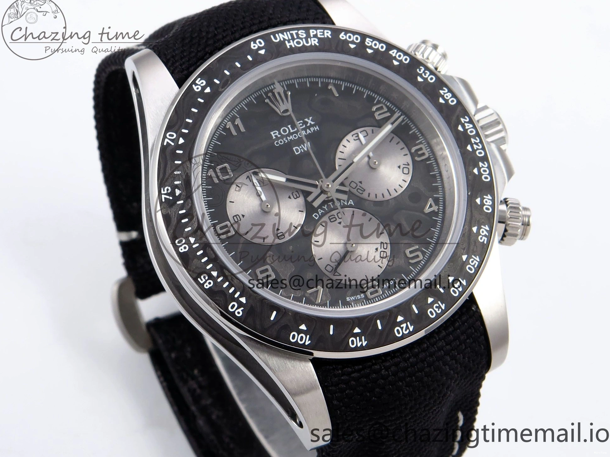 MiroTime 0321 Daytona EXCEPTIONAL-1 DIWF Best Edition Gray Dial on Black Nylon Strap SH Vibrant 1010